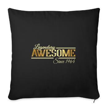 Génial depuis 1964 - Housse de coussin décorative 45 x 45 cm - noir - Devant