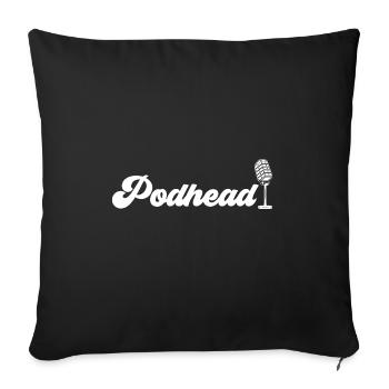 Podcaster Podcast - Sofa pillowcase 17,3'' x 17,3'' (45 x 45 cm) - black - Front