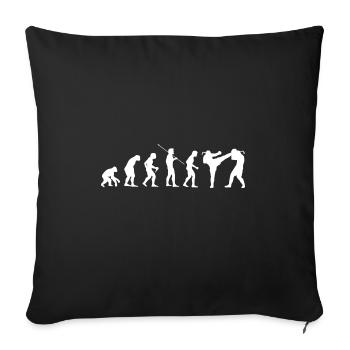 Evolution Arts martiaux Karaté Judo Arts martiaux Bjj - Housse de coussin décorative 45 x 45 cm - noir - Devant