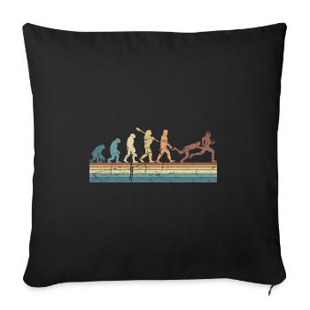 Rugby Ball Sport Player Retro Evolution Rugby Team - Sofa pillowcase 17,3'' x 17,3'' (45 x 45 cm) - black - Front