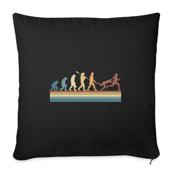 Rugby Ball Sport Player Retro Evolution Rugby Team - Sofa pillowcase 17,3'' x 17,3'' (45 x 45 cm) - black - Front