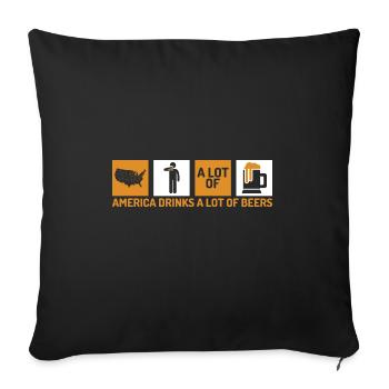 Bierbrauen Powered by Craft Beer Bekleidung Gesche - Sofakissenbezug 45 x 45 cm - Schwarz - Vorne