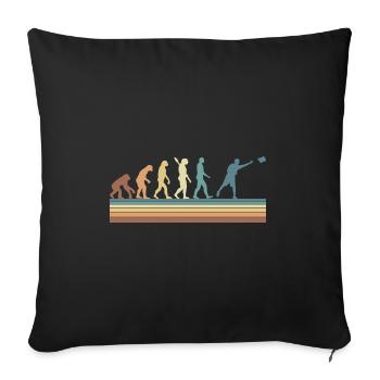 Evolution Cornhole Player Sack Toss - Housse de coussin décorative 45 x 45 cm - noir - Devant