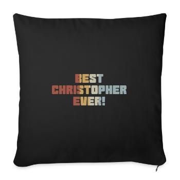 Vornamen Christopher namens Christopher Geschenk - Sofakissenbezug 45 x 45 cm - Schwarz - Vorne