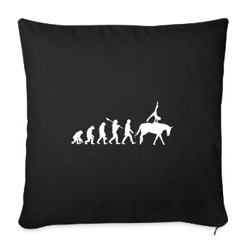 Equestrian Vaulting Evolution Horseback Riding - Sofakissenbezug 45 x 45 cm - Schwarz - Vorne