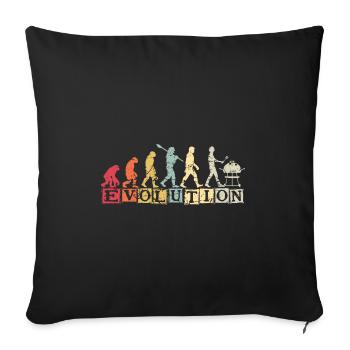 Grill Evolution Vintage Grilling Grill King Grill - Housse de coussin décorative 45 x 45 cm - noir - Devant