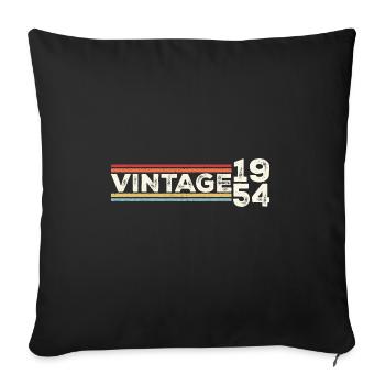 Vintage 1954 Cadeaux Légende pour 69 ans - 69ème - Housse de coussin décorative 45 x 45 cm - noir - Devant