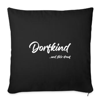 Dorfkind - Sofakissenbezug 45 x 45 cm - Schwarz - Vorne