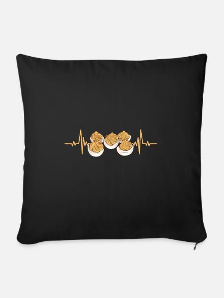 Gefüllte Eier Deviled Eggs - Sofakissenbezug 45 x 45 cm - Schwarz