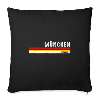Retro München Deutschland - Celebrate German - Sofa pillowcase 17,3'' x 17,3'' (45 x 45 cm) - black - Front