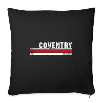 Coventry England Vintage Design for man, woman - Sofa pillowcase 17,3'' x 17,3'' (45 x 45 cm) - black - Front