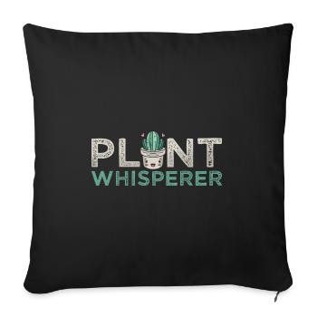 Plant Whisperer Hobby Gardener - Sofa pillowcase 17,3'' x 17,3'' (45 x 45 cm) - black - Front