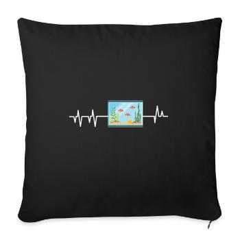 Aquarium - Sofakissenbezug 45 x 45 cm - Schwarz - Vorne