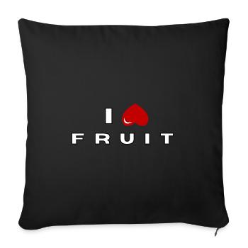 I hate Fruit - Sofa pillowcase 17,3'' x 17,3'' (45 x 45 cm) - black - Front