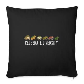 Herpetologist Amphibian Funny Celebrate Diversity - Sofa pillowcase 17,3'' x 17,3'' (45 x 45 cm) - black - Front