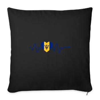 Drapeau de la Barbade Bayan barbadien - Housse de coussin décorative 45 x 45 cm - noir - Devant
