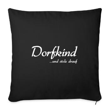 Dorfkind - Sofakissenbezug 45 x 45 cm - Schwarz - Vorne