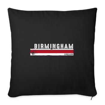 Birmingham - England Vintage Souvenir for UK - Sofa pillowcase 17,3'' x 17,3'' (45 x 45 cm) - black - Front