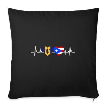 Barbados flag Barbadian bayan - Sofa pillowcase 17,3'' x 17,3'' (45 x 45 cm) - black - Front
