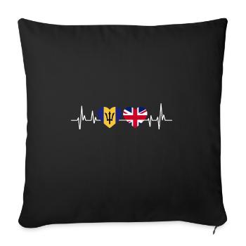 Drapeau de la Barbade Bayan barbadien - Housse de coussin décorative 45 x 45 cm - noir - Devant