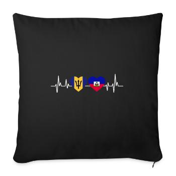 Drapeau de la Barbade Bayan barbadien - Housse de coussin décorative 45 x 45 cm - noir - Devant