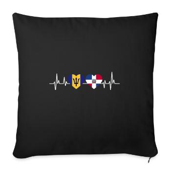 Drapeau de la Barbade Bayan barbadien - Housse de coussin décorative 45 x 45 cm - noir - Devant