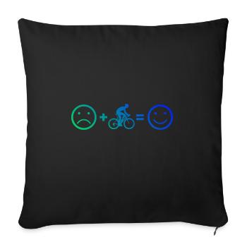 Road Cyclist Road Cycling Road Bike Road Bike - Sofa pillowcase 17,3'' x 17,3'' (45 x 45 cm) - black - Front