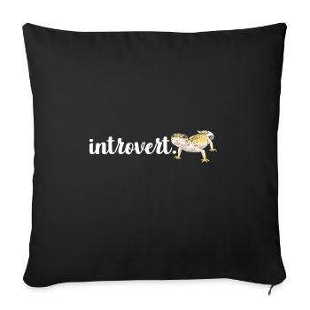 Leopard Gecko Reptile Pet Gecko - Sofa pillowcase 17,3'' x 17,3'' (45 x 45 cm) - black - Front