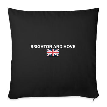 Brighton And Hove UK British Flag British - Sofa pillowcase 17,3'' x 17,3'' (45 x 45 cm) - black - Front