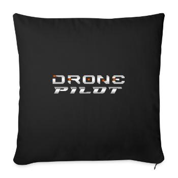 Drone Drones Drone Flight Drone Pilot - Sofa pillowcase 17,3'' x 17,3'' (45 x 45 cm) - black - Front