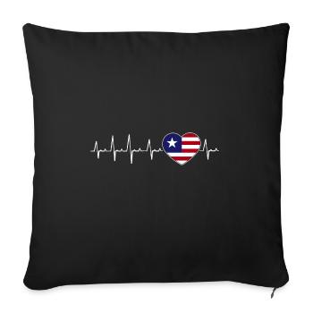 Liberia Flag Liberians - Sofa pillowcase 17,3'' x 17,3'' (45 x 45 cm) - black - Front