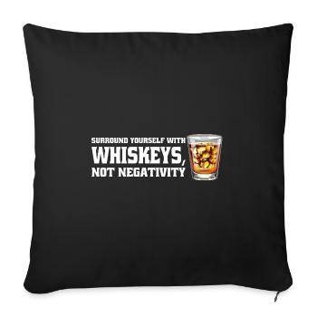 Whiskey trinken Whiskey trinken Whiskey Geschenk - Sofakissenbezug 45 x 45 cm - Schwarz - Vorne
