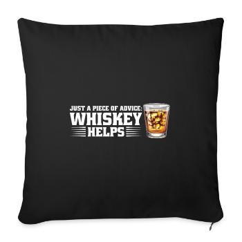 Whiskey trinken Whiskey trinken Whiskey Geschenk - Sofakissenbezug 45 x 45 cm - Schwarz - Vorne