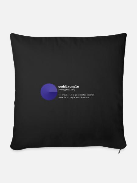 Coddiwomple - white - Sofakissenbezug 45 x 45 cm - Schwarz