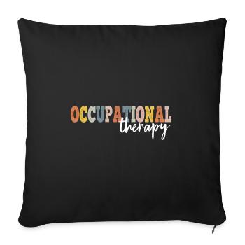 Occupational Therapy Registered Nurse RN LPN - Sofa pillowcase 17,3'' x 17,3'' (45 x 45 cm) - black - Front