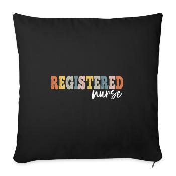 Registered Nurse Registered Nurse RN LPN - Sofa pillowcase 17,3'' x 17,3'' (45 x 45 cm) - black - Front