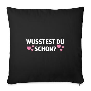 Große Schwester Familie Grosse Schwester Geschenk - Sofakissenbezug 45 x 45 cm - Schwarz - Vorne