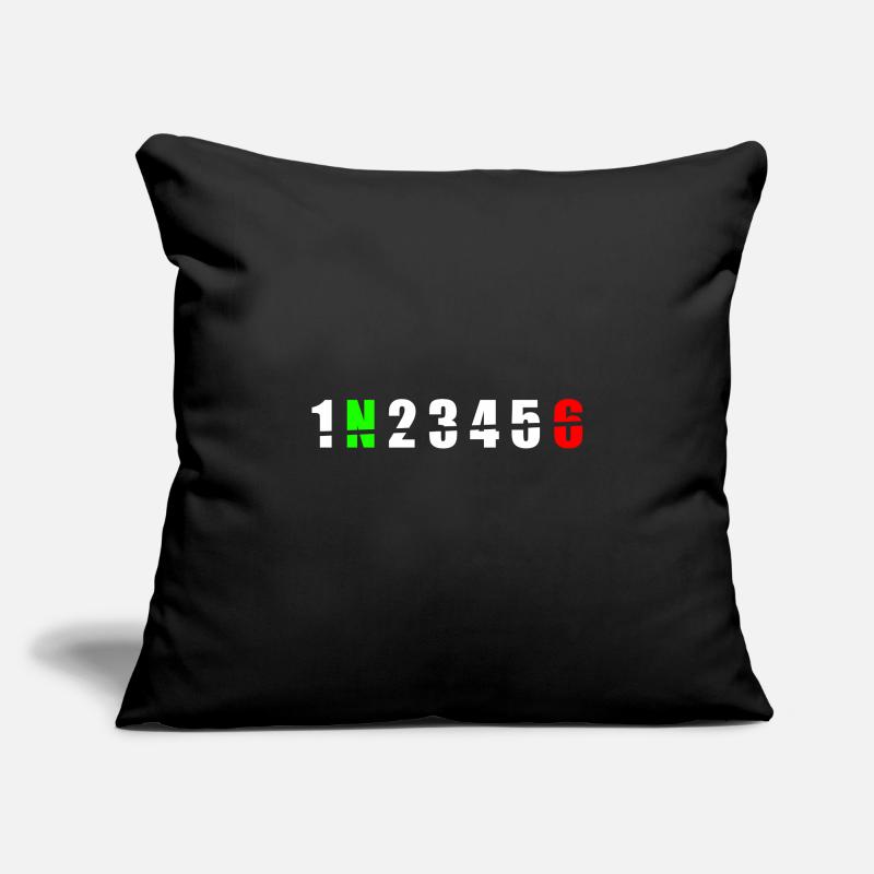 1N23456 Motorcycle Gearshift One Down Five Up Sofa pillowcase 17,3'' x 17,3'' (45 x 45 cm)