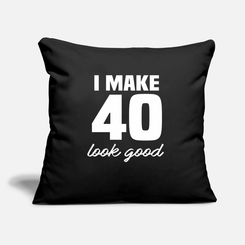 40 ans Housse de coussin décorative 45 x 45 cm