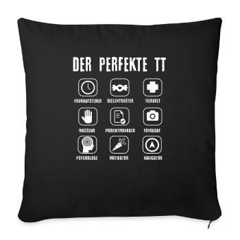 Tournament rickety riding shirt tournament horse pony - Sofa pillowcase 17,3'' x 17,3'' (45 x 45 cm) - black - Front