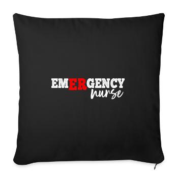 Emergency Nurse Dialysis Nursing RN - Sofa pillowcase 17,3'' x 17,3'' (45 x 45 cm) - black - Front