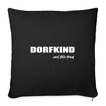 Dorfkind - Sofakissenbezug 45 x 45 cm - Schwarz - Vorne