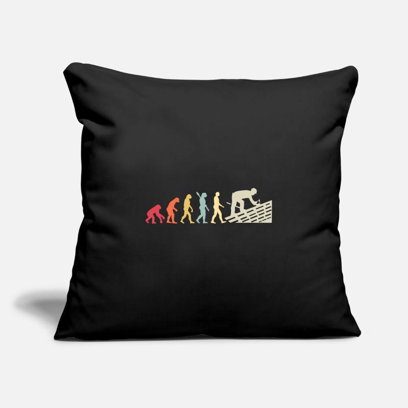 Couvreur Human Evolution Retro Vintage Construction Housse de coussin décorative 45 x 45 cm