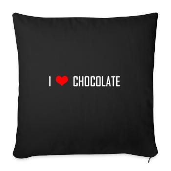 J’aime le chocolat - Housse de coussin décorative 45 x 45 cm - noir - Devant