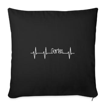 Garten - Sofakissenbezug 45 x 45 cm - Schwarz - Vorne