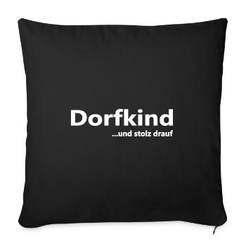Dorfkind - Sofakissenbezug 45 x 45 cm - Schwarz - Vorne