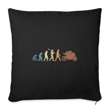 Motorcycle Evolution Vintage Shadow Biker - Sofakissenbezug 45 x 45 cm - Schwarz - Vorne