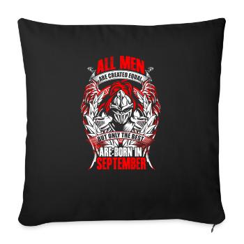 September - All men are created equal - EN - Sofakissenbezug 45 x 45 cm - Schwarz - Vorne