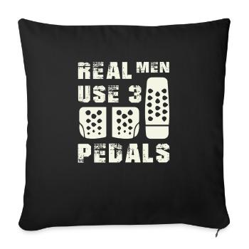 Real Men Pedals Shirts - Sofa pillowcase 17,3'' x 17,3'' (45 x 45 cm) - black - Front