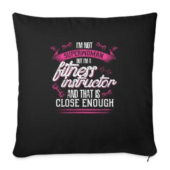 Fitness Instructor - EN - Sofakissenbezug 45 x 45 cm - Schwarz - Vorne